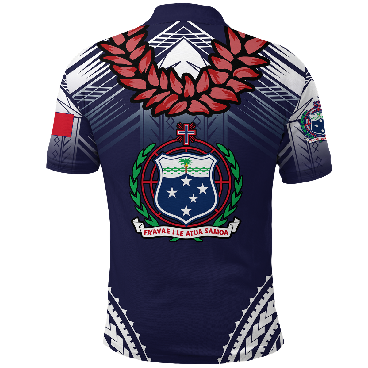 Samoan Ula Fala Art Polo Shirt LT12 - Polynesian Pride