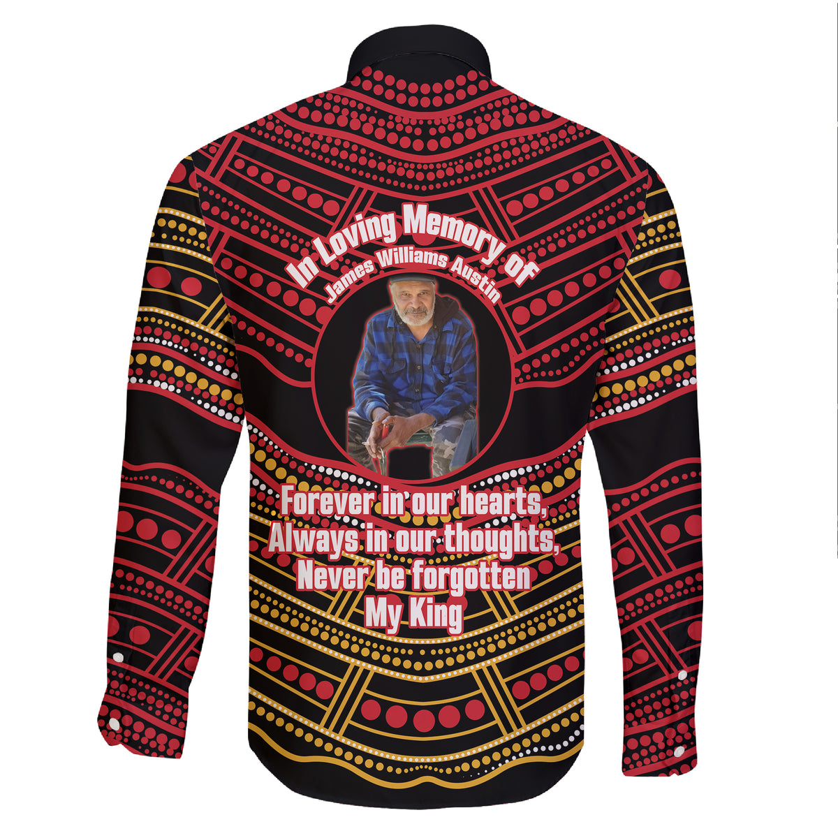 CUSTOMER REQUEST- neridaaustin - 17/08/2026 - Long Sleeve Button Shirt - LT14 - Polynesian Pride