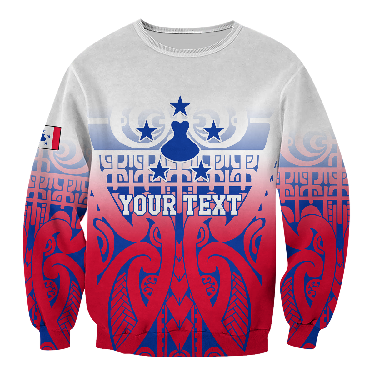 (Custom Personalised) Austral Islands Tribal Tattoo Sweatshirt - LT12 Unisex Red - Polynesian Pride