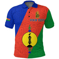 Custom New Caledonia Polo Shirt Flag Style LT12 Red - Polynesian Pride