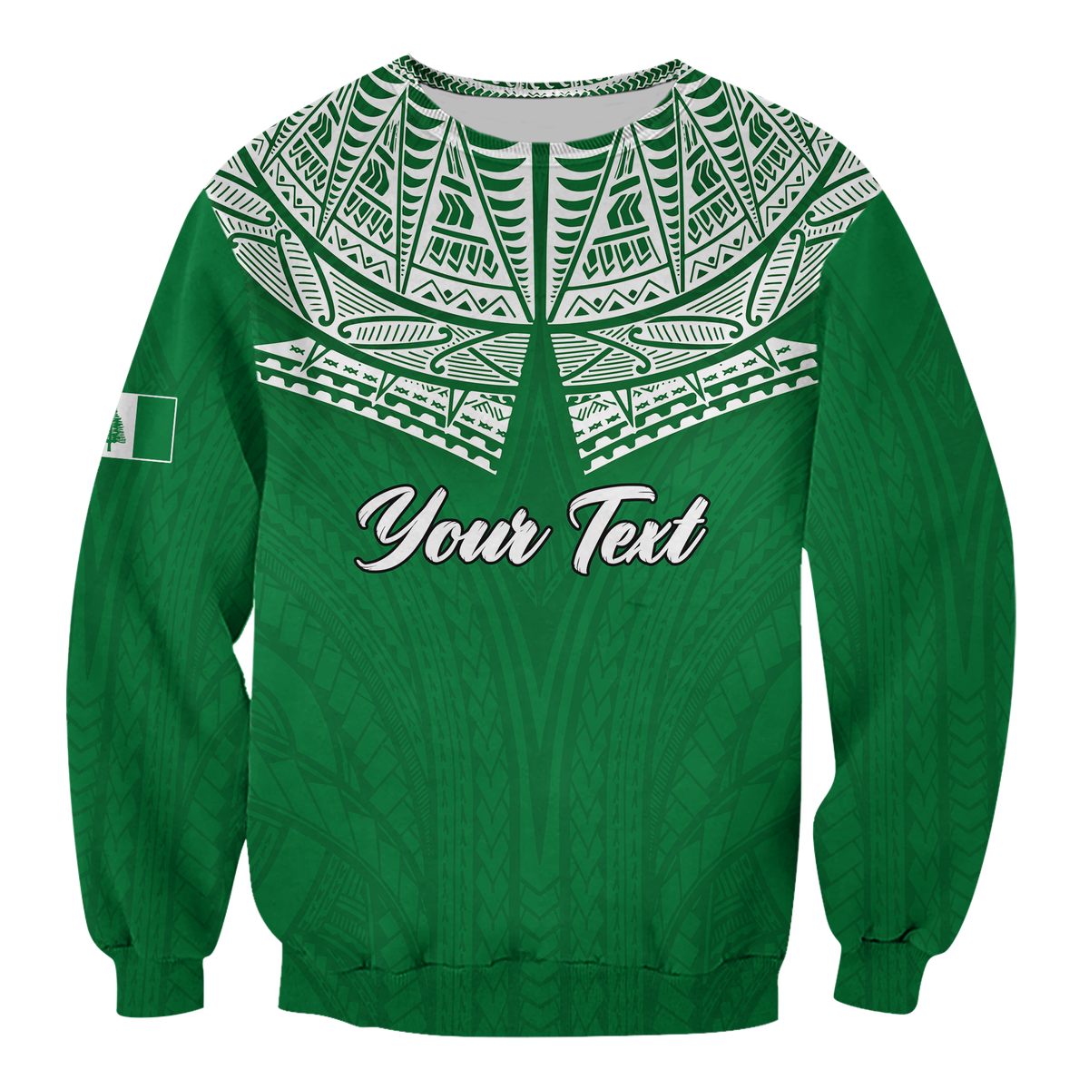 (Custom Personalised) Norfolk Islands Pine Tree Sweatshirt - LT12 Unisex Green - Polynesian Pride