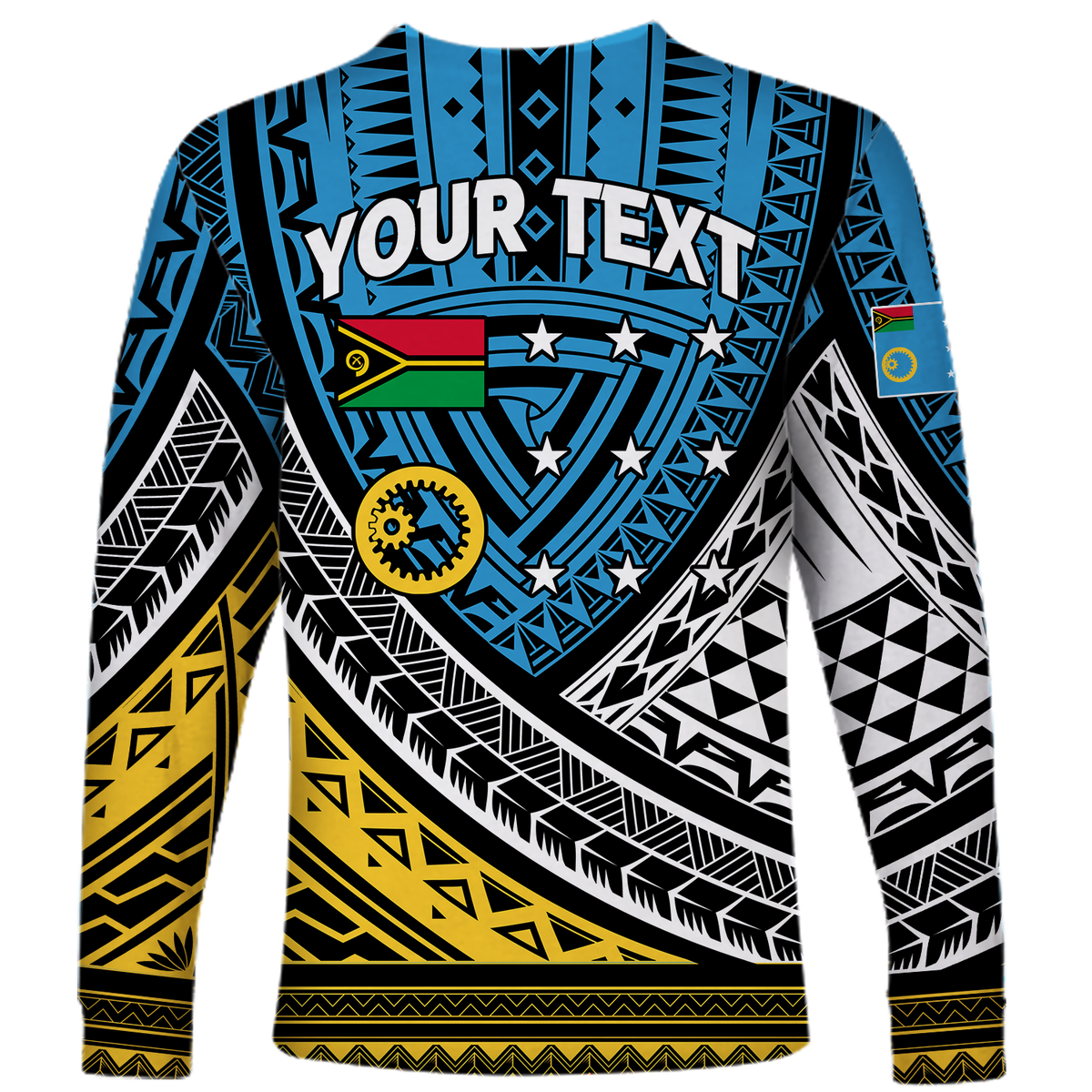 (Custom Personalised) Vanuatu Sanma Province Tribal Pattern Long Sleeve Shirt - LT12 - Polynesian Pride