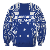 Gambier Islands Tribal Tattoo Sweatshirt - LT12 - Polynesian Pride
