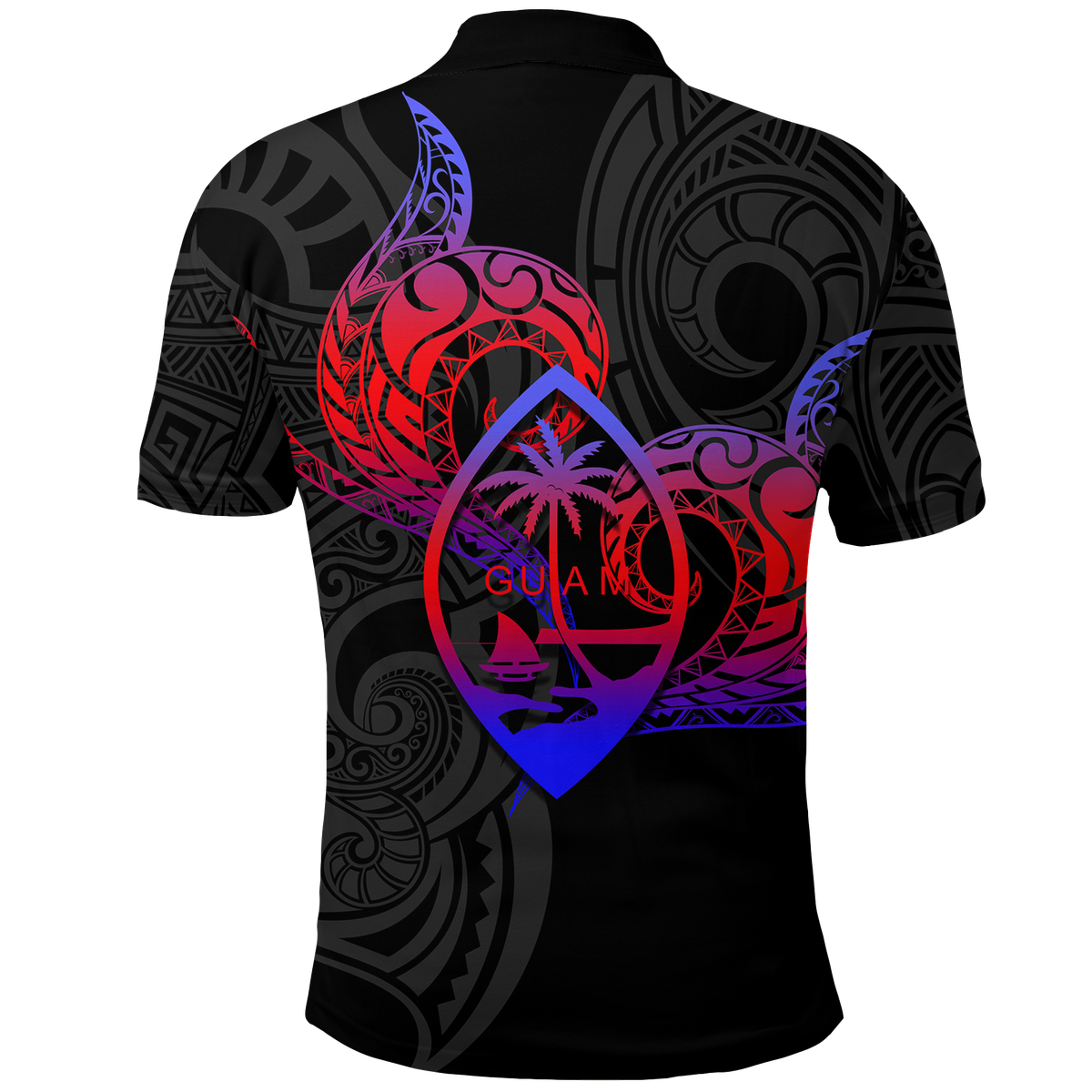Valentine Day Guam Couple Im His Polo Shirt Heart Tribal LT12 - Polynesian Pride