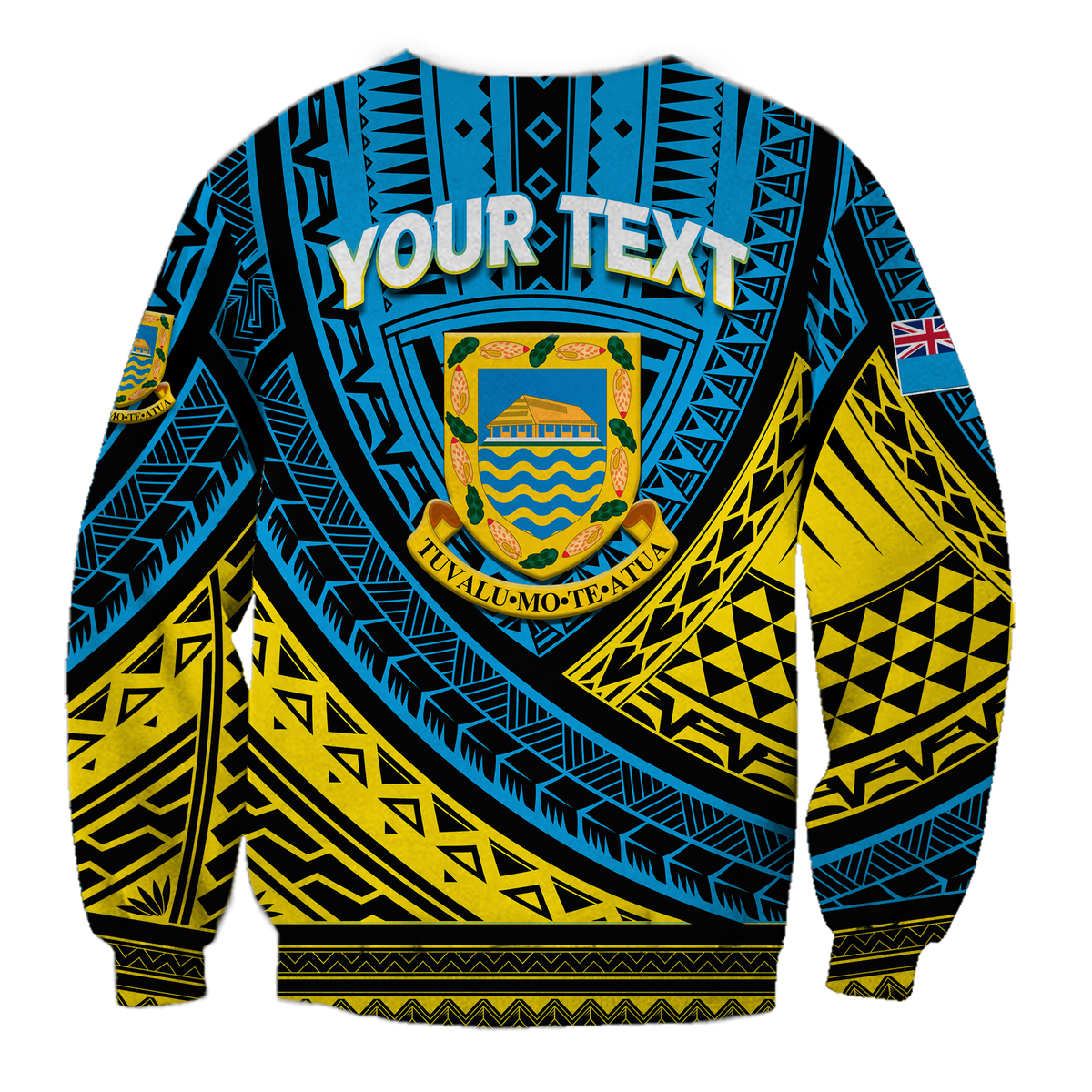 (Custom Personalised) Tuvalu Sweatshirt 44th Independence Anniversary - Tribal Pattern - LT12 - Polynesian Pride