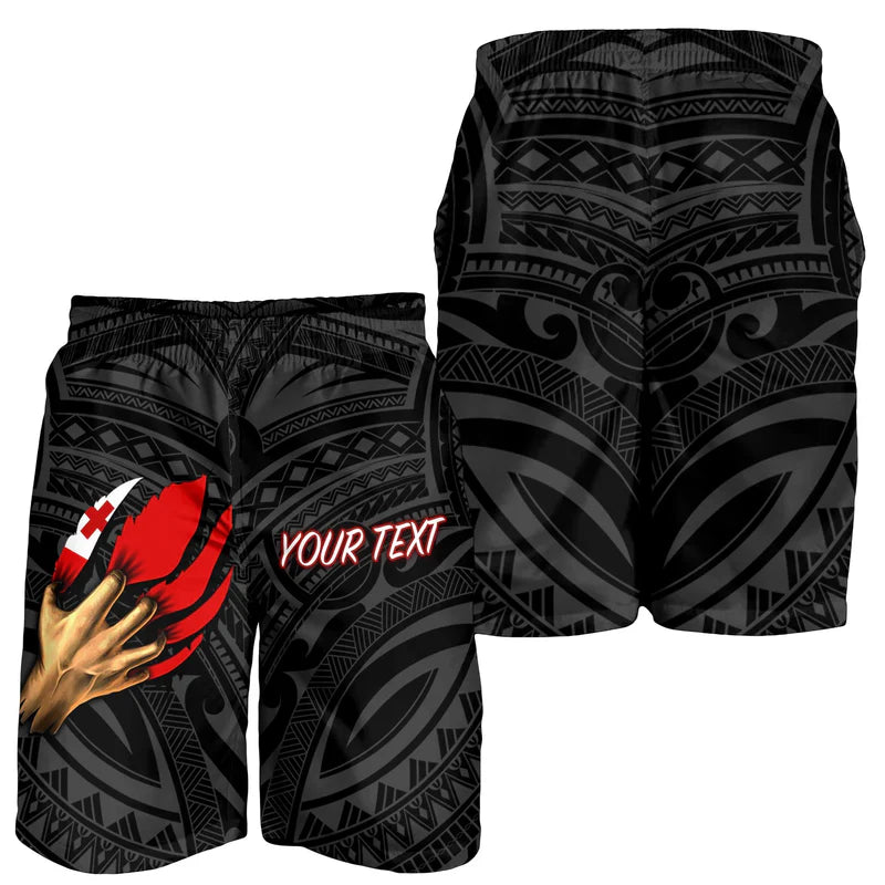 Tonga Personalised Kid's Short - Tongan Is Myself (Black) LT03