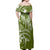 Polynesian Pride Off Shoulder Long Dress Polynesia Tribal Royal Green LT14 - Polynesian Pride