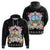 Custom Photo Guam Chamorro Hoodie Tribal Latte Stone With Dolphins CTM05