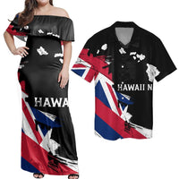 Matching Dress and Hawaiian Shirt Hawaii Flag Hawaii Map Nei Polynesian Classic Style RLT14 No Dress - Polynesian Pride