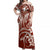 Polynesian Pride Off Shoulder Long Dress Polynesia Tribal Royal Red LT14 Women Red - Polynesian Pride