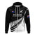 Custom New Zealand Silver Fern Rugby Hoodie All Black 2024 Go Champions Maori Pattern LT14