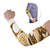 Polynesian Tribal Tattoo Arm Sleeve 43 (Set of Two) Gold LT6 Set of 2 Gold - Polynesian Pride