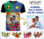 Tafea Province Custom T Shirt With Photo Vanuatuan Boar's Tusk Flag Multicolored CTM09 - Polynesian Pride