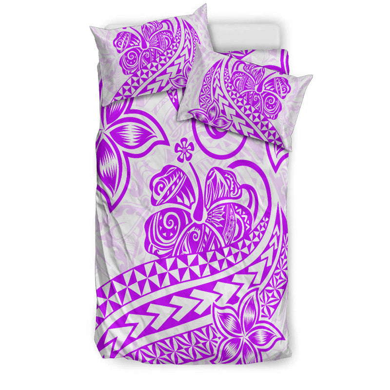 Polynesian Tribal Tattoo Retro Bedding Set Purple Screen Color LT9 - Polynesian Pride