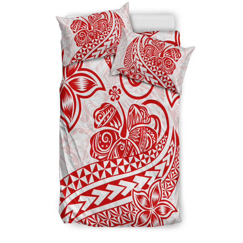 Polynesian Tribal Tattoo Retro Bedding Set Red Screen Color LT9 - Polynesian Pride