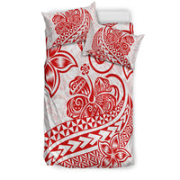 Polynesian Tribal Tattoo Retro Bedding Set Red Screen Color LT9 - Polynesian Pride