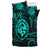 Polynesian Pride Guam With Polynesian Tribal Tattoo and Coat of Arms Bedding Set Turquoise Version LT9 - Polynesian Pride