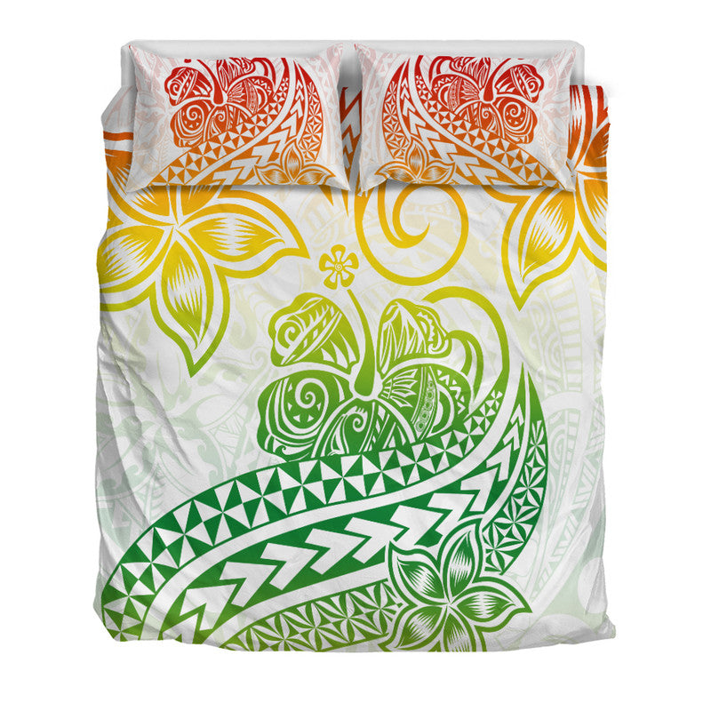 Polynesian Tribal Tattoo Retro Bedding Set Gradient 02 Screen Color LT9 - Polynesian Pride
