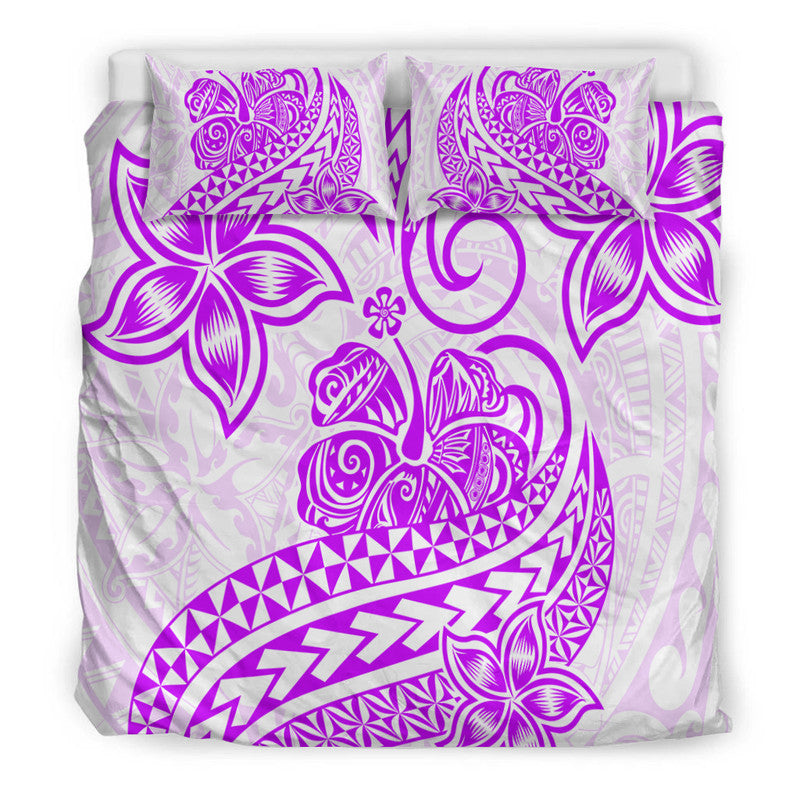 Polynesian Tribal Tattoo Retro Bedding Set Purple Screen Color LT9 - Polynesian Pride