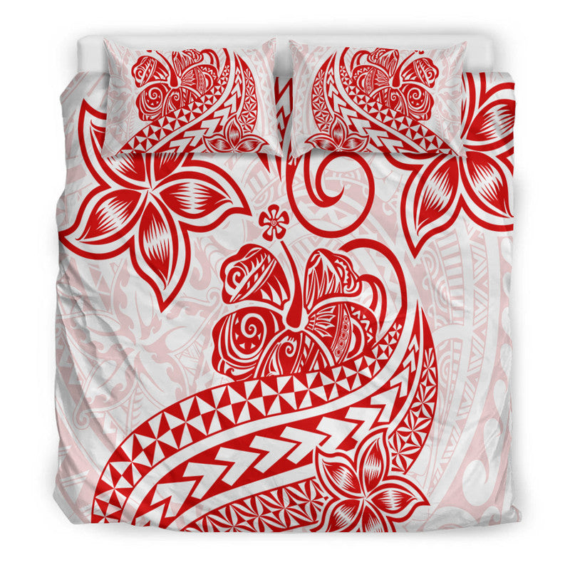 Polynesian Tribal Tattoo Retro Bedding Set Red Screen Color LT9 - Polynesian Pride