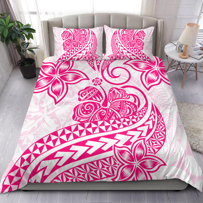 Polynesian Tribal Tattoo Retro Bedding Set Pink Screen Color LT9 Pink - Polynesian Pride