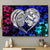 Polynesian Tribal Heart Tattoo Canvas Wall Art Gradient Blue Version LT9 - Polynesian Pride