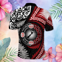 Custom Photo Tonga and New Zealand Together Polo Shirt Ngatu Art Tribal Maori Tattoo and Silver Fern