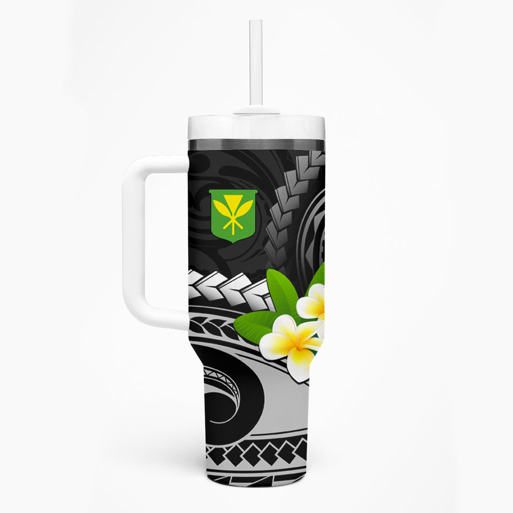 Custom AAPI Heritage Month Tumbler With Handle Polynesian Tribal Tattoo