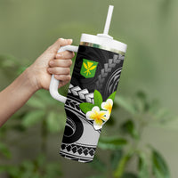 Custom AAPI Heritage Month Tumbler With Handle Polynesian Tribal Tattoo