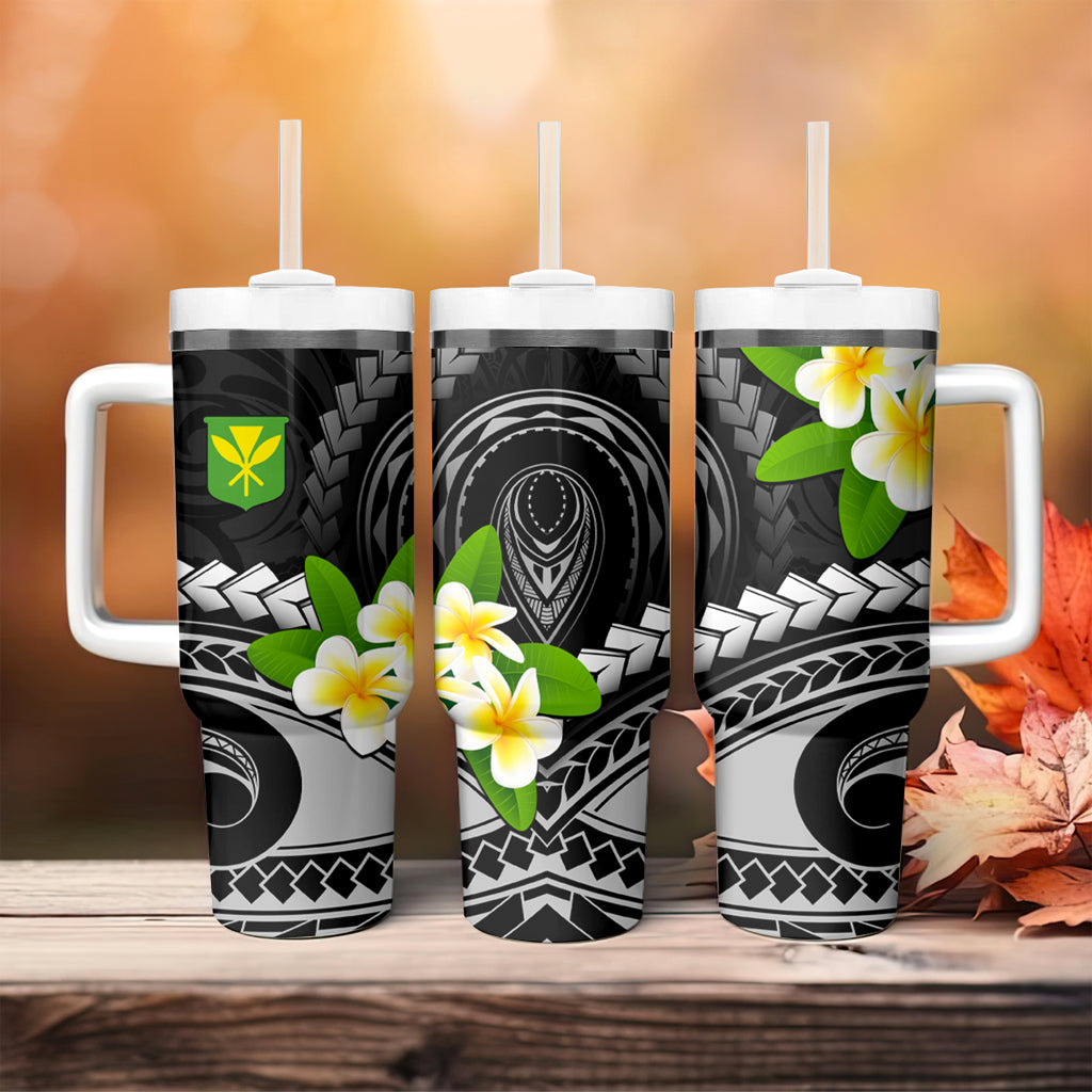 Custom AAPI Heritage Month Tumbler With Handle Polynesian Tribal Tattoo