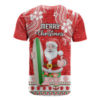 Custom Polynesian Countries Christmas T Shirt Santa Coat Of Arms - Polynesian Pride