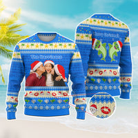 Custom Photo Polynesian Knitted Sweatshirt Beach Style