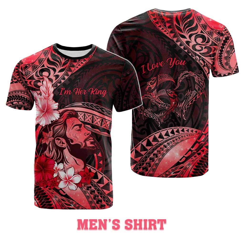 Custom Polynesian Valentine T shirt In Our Kingdom Love Reigns Forever CTM05 - Polynesian Pride