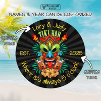 Custom Tiki Bar Hanging Door Sign
