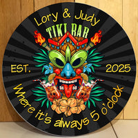 Custom Tiki Bar Hanging Door Sign