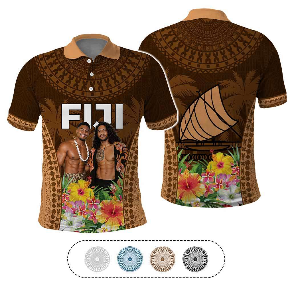 Custom Photo Fiji Day Polo Shirt Tropical Vibes CTM05 Multicolor - Polynesian Pride