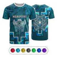 Custom New Zealand Aotearoa Iwi T shirt Maori Tiki With Poutama Motifs CTM05 Multicolor - Polynesian Pride