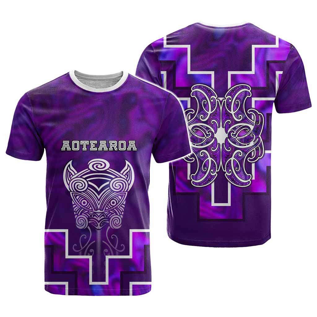 Custom New Zealand Aotearoa Iwi T shirt Maori Tiki With Poutama Motifs CTM05 - Polynesian Pride