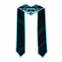 Custom Photo Hawaii Grad Name And Year Graduation Stole Polynesian Pattern With Leis