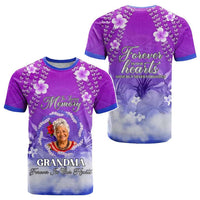 Custom Photo In Loving Memory Memorial T shirt Hawaiian Lei With Plumeria CTM05 - Polynesian Pride