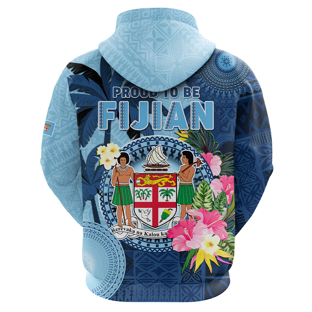 Custom Photo Fiji Hoodie Polynesian Palm Tree Fijian Tapa Pattern - Polynesian Pride