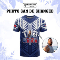 Custom Photo Toa Samoa Rugby T shirt Samoan Pride With Tribal Pattern CTM05 - Polynesian Pride