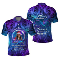 Custom Photo Memorial Polo Shirt You Are Never Gone From My Heart Polynesian Tribal Pattern CTM05 - Polynesian Pride