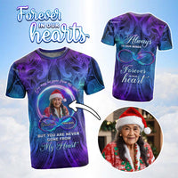 Custom Photo Memorial T shirt You Are Never Gone From My Heart Polynesian Tribal Pattern CTM05 Galaxy - Polynesian Pride