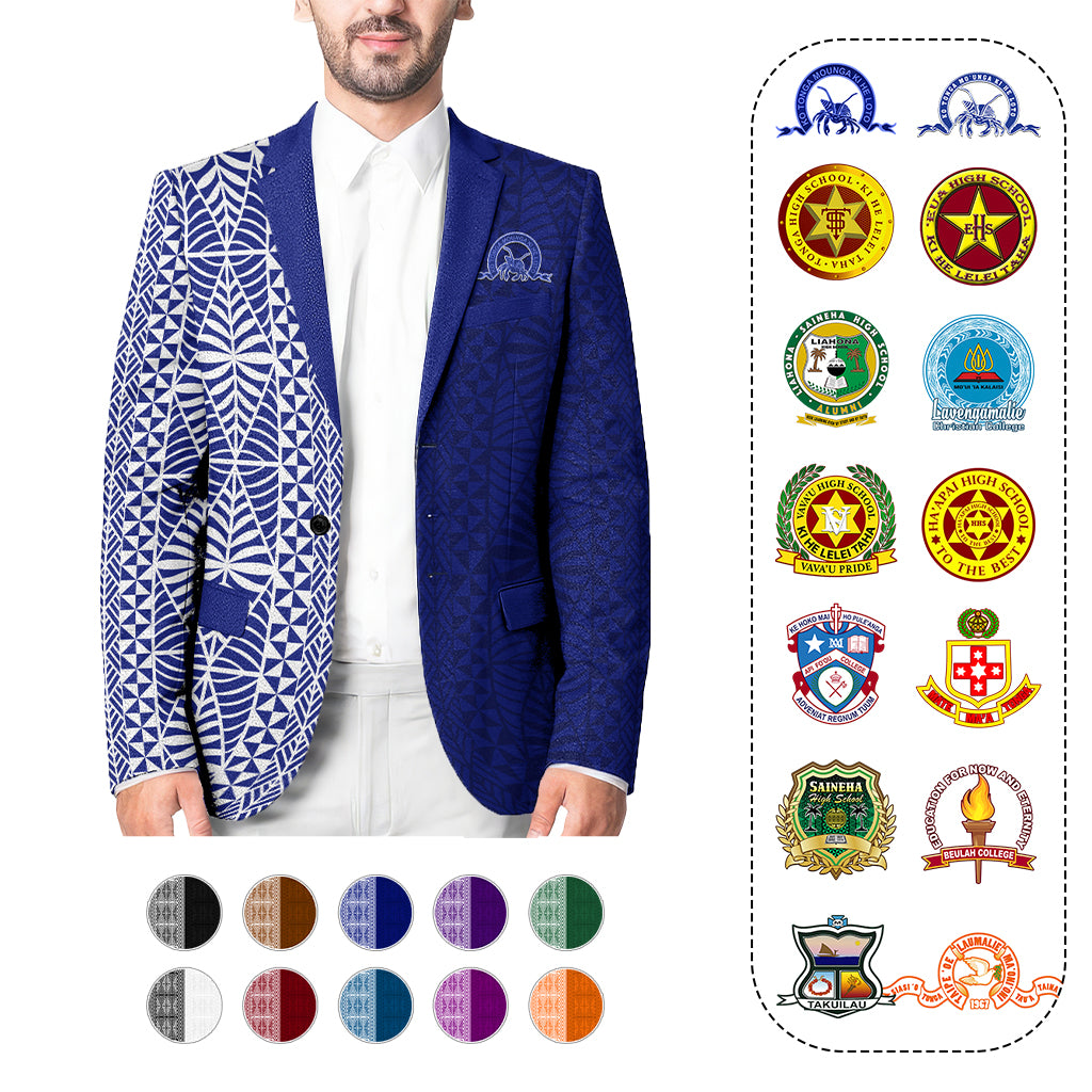 Custom Tonga Schools Blazer Tongan Schools Logo Simple Style