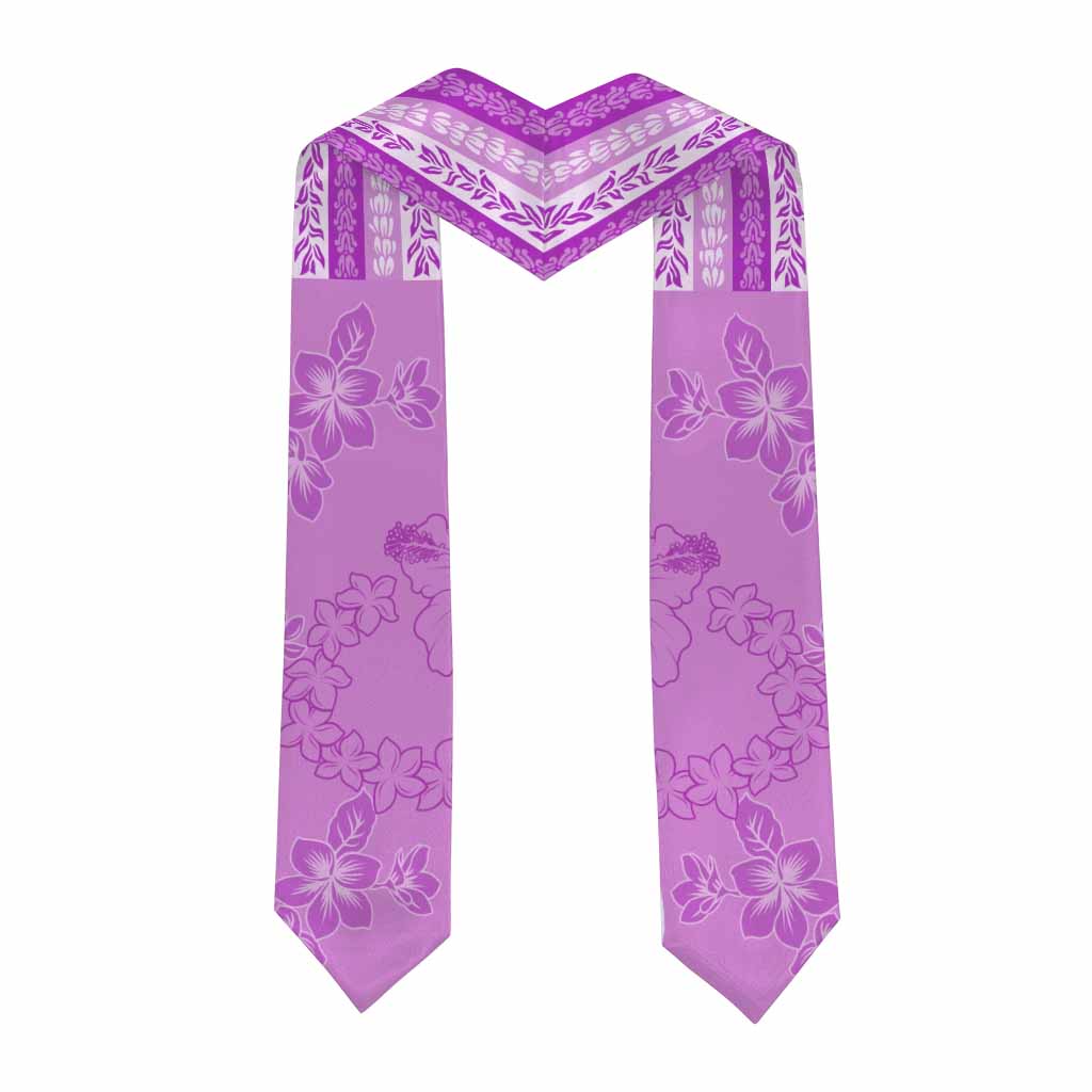 Custom Photo Hawaii Grad Name And Year Graduation Stole With Hawaiian Leis CTM05 - Polynesian Pride