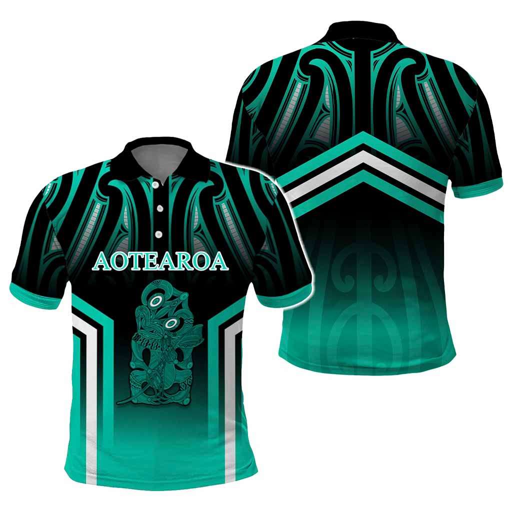 New Zealand Aotearoa Iwi Personalised Text Polo Shirt Maori Hei Tiki Special Style CTM05 - Polynesian Pride