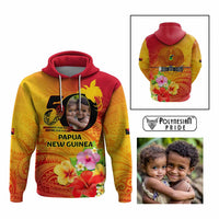 Custom Photo Papua New Guinea 50th Years Hoodie Hapi De bilong Indipendens Papua Niugini