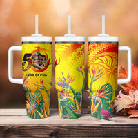 Custom Photo Papua Niugini Hapi 50th Indipendens Tumbler With Handle Year of PNG 1975-2025