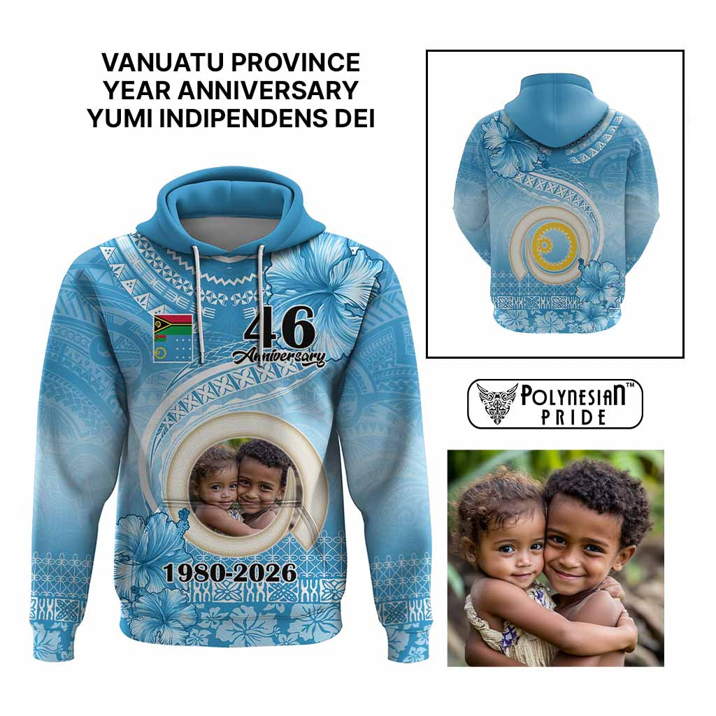 Custom Photo Sanma Province Hoodie Vanuatu Yumi Indipendens Dei